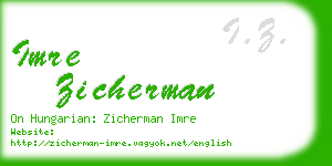 imre zicherman business card
